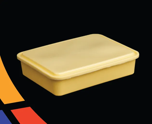 250 Gms Yellow Plastic Rectangular Box
